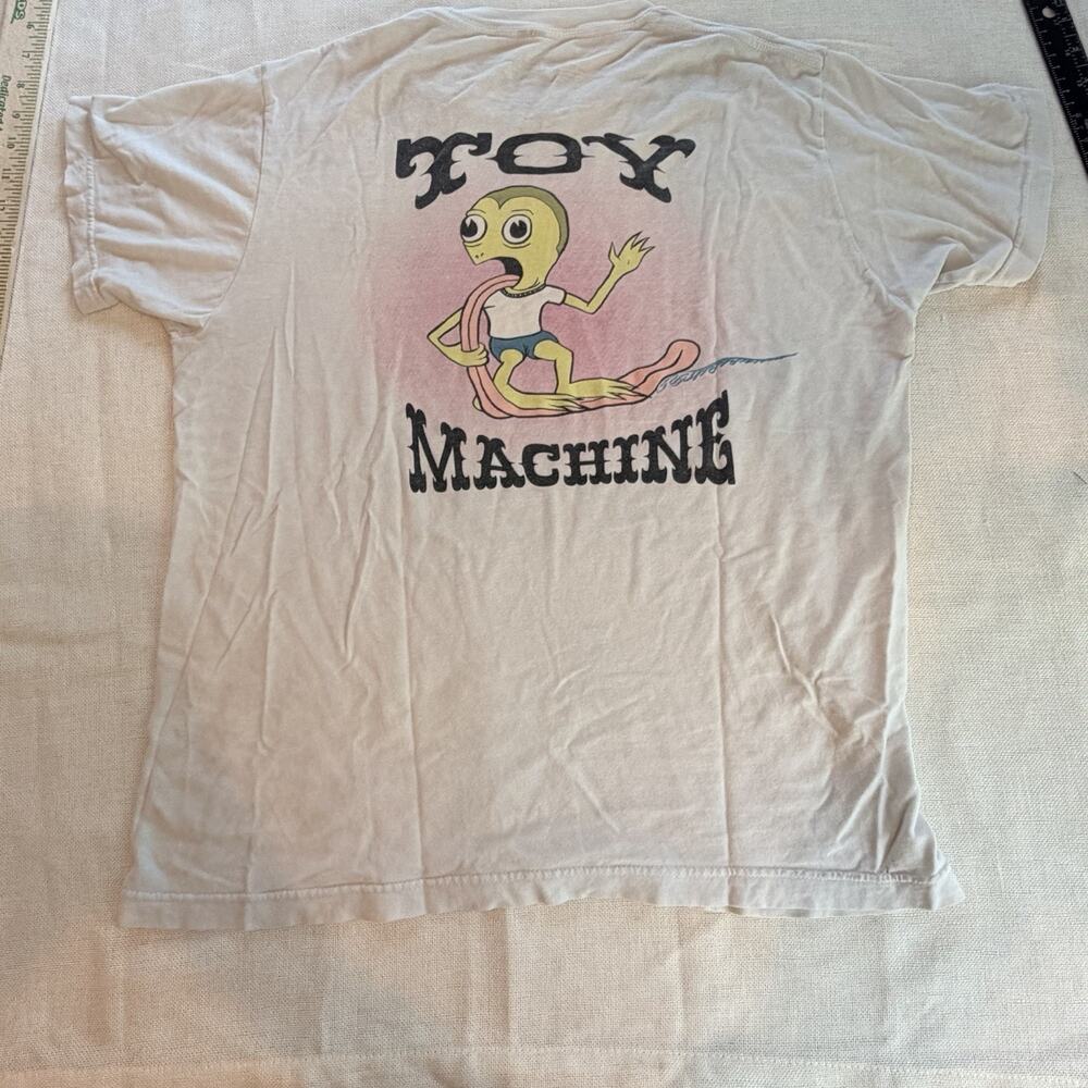 Toy Machine Ed Templeton Alien Graphic T Shirt Medium White Skateboard Skate Tee